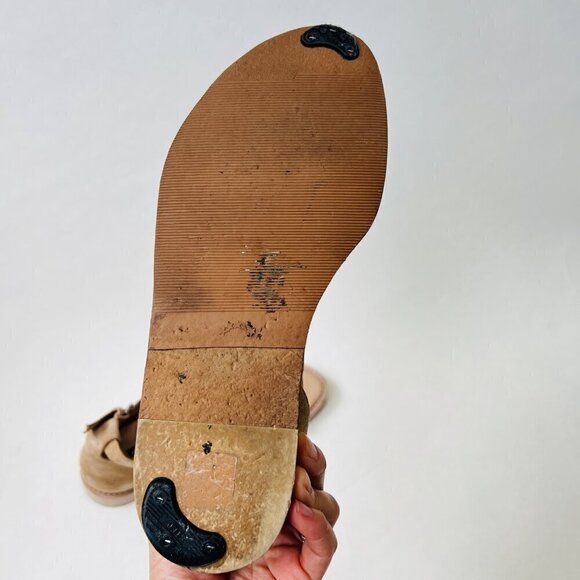 Ann Demeulemeester t-straps suede sandals, Beige, Size 9/9.5” - Picture 10 of 14